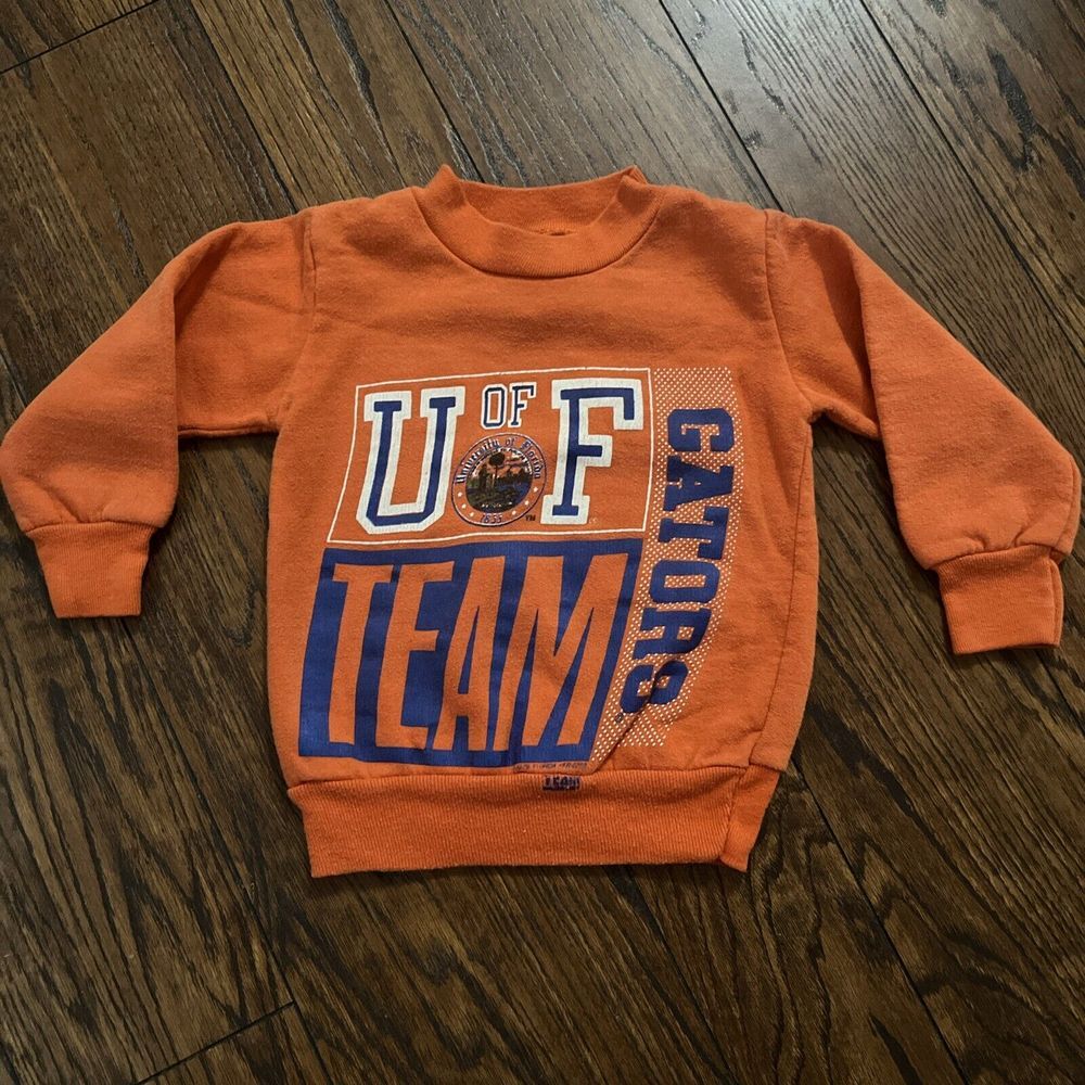 VTG Team Issue University Of Florida Gators Kids Sweatshirt U Of F 2T Orange - Picture 1 of 9